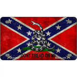 Confederate Dont Tread Novelty Metal License Plate 4" x 2.2" (MLP)