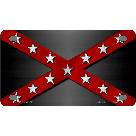 Confederate Stripes Red Novelty Metal License Plate 4" x 2.2" (MLP)