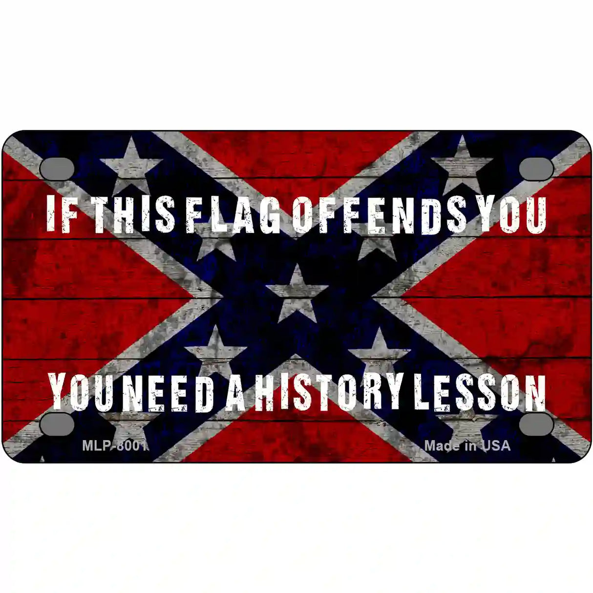 History Lesson Novelty Metal License Plate 4" x 2.2" (MLP)