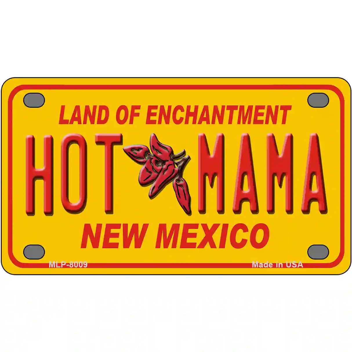 New Mexico Hot Mama Novelty Metal License Plate 4" x 2.2" (MLP)