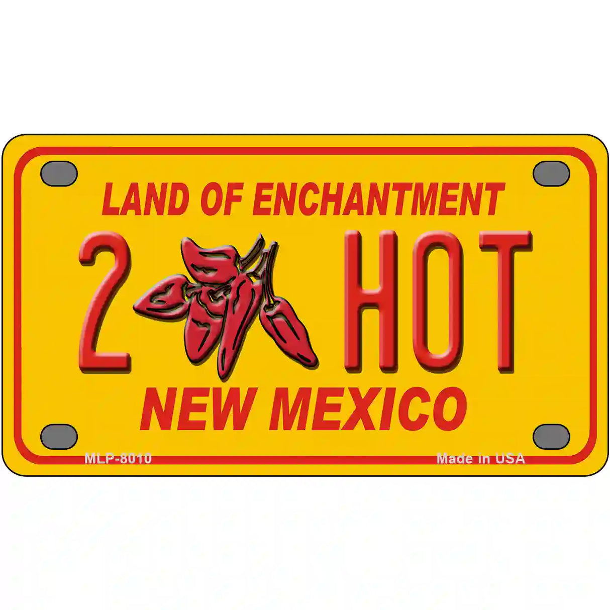 New Mexico 2 Hot Novelty Metal License Plate 4" x 2.2" (MLP)