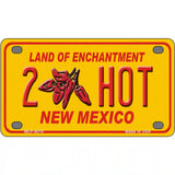 New Mexico 2 Hot Novelty Metal License Plate 4" x 2.2" (MLP)