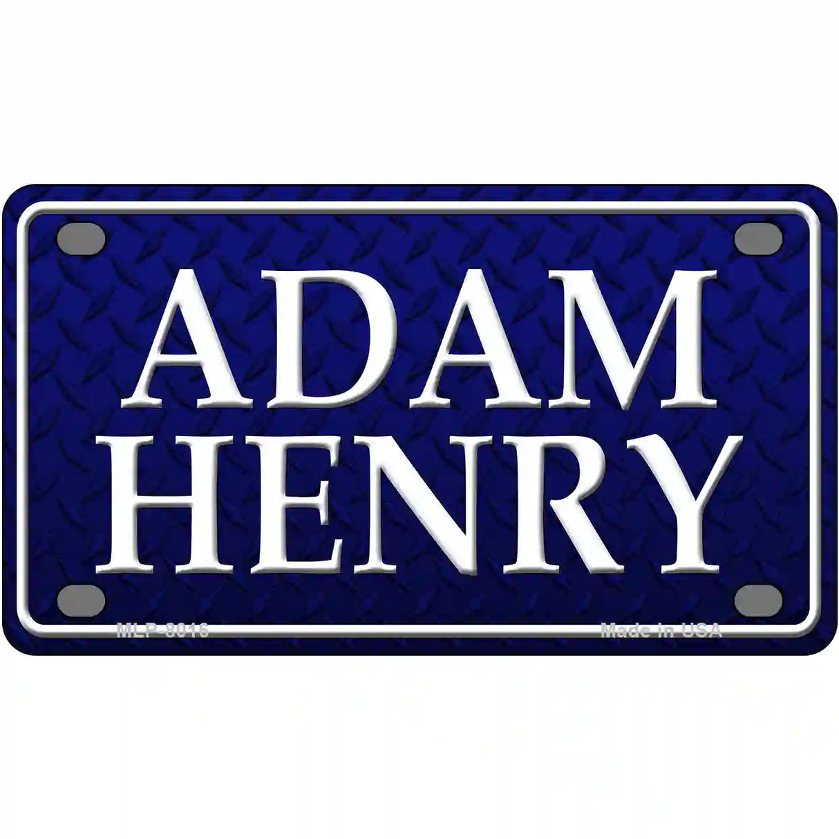 Adam Henry Novelty Metal License Plate 4" x 2.2" (MLP)