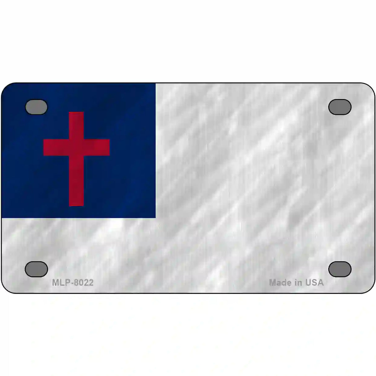 Christian Flag Novelty Metal License Plate 4" x 2.2" (MLP)