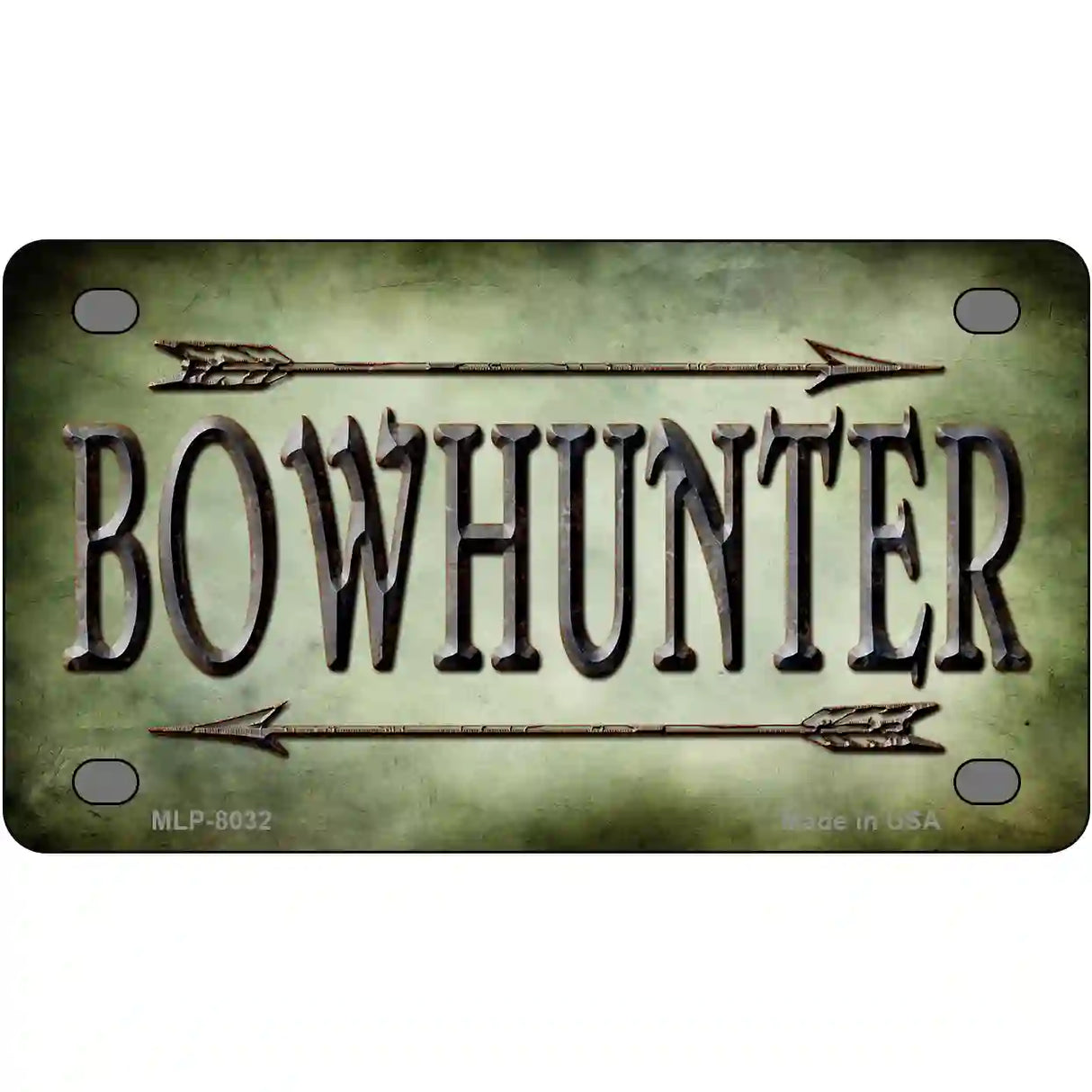 Bowhunter Novelty Metal License Plate 4" x 2.2" (MLP)