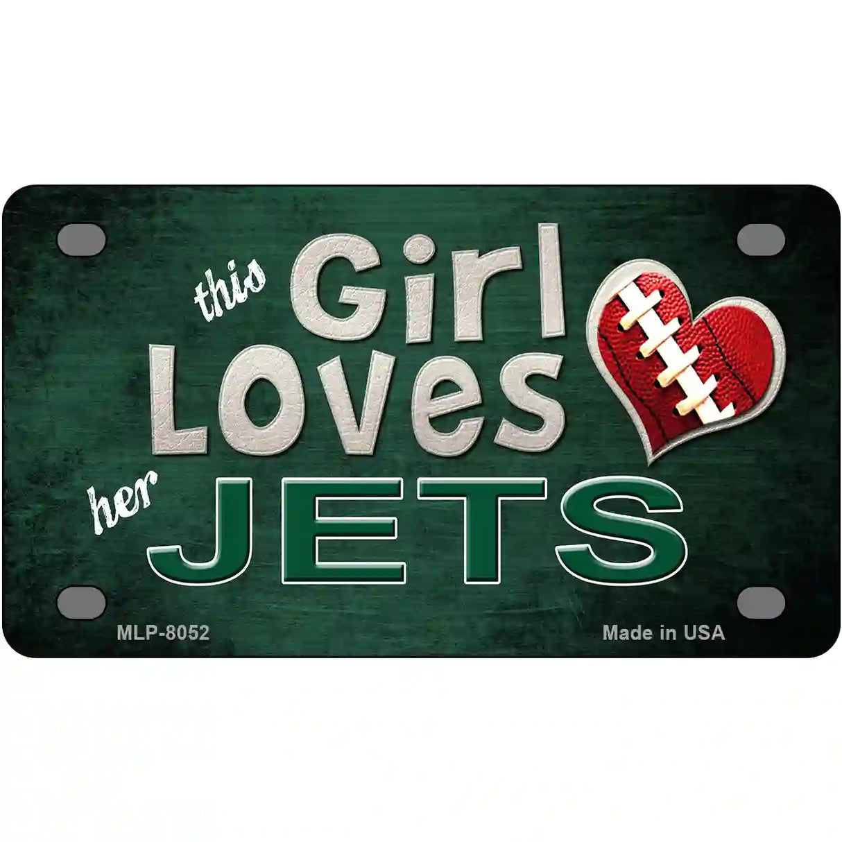 This Girl Loves Her Jets Novelty Metal License Plate 4" x 2.2" (MLP)