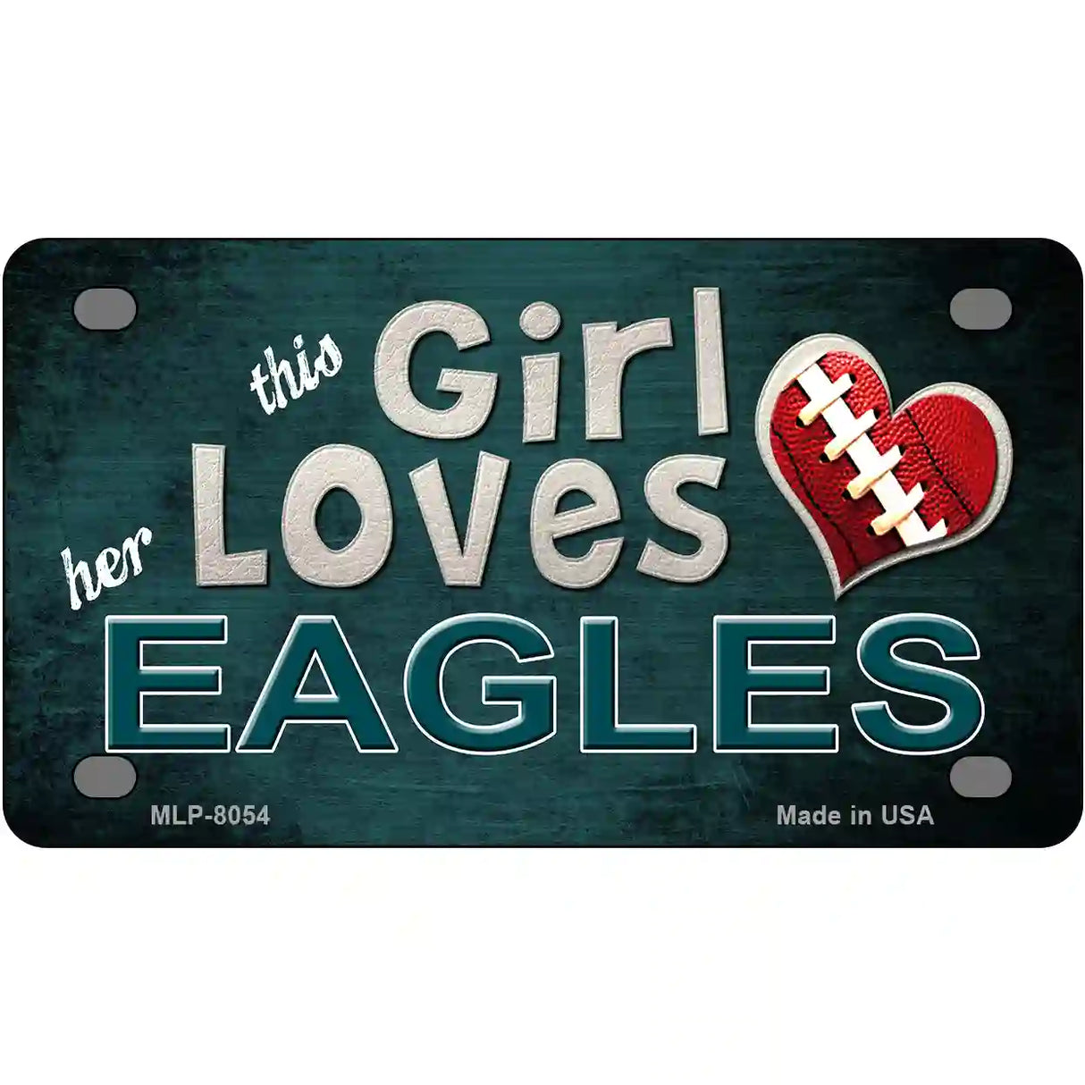 This Girl Loves Her Eagles Novelty Metal License Plate 4" x 2.2" (MLP)