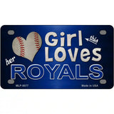 This Girl Loves Her Royals Novelty Metal License Plate 4" x 2.2" (MLP)