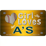 This Girl Loves Her Athletics Novelty Metal License Plate 4" x 2.2" (MLP)