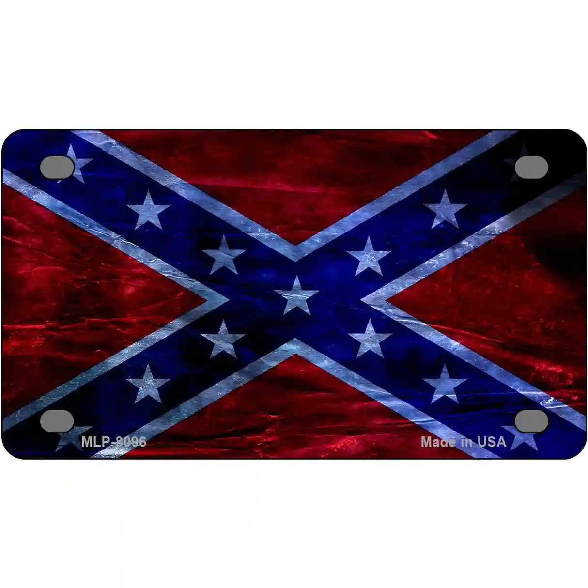 Confederate Flag Foiled Novelty Metal License Plate 4" x 2.2" (MLP)