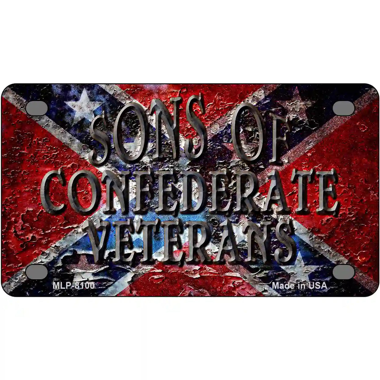 Sons Of Confederate Veterans Novelty Metal License Plate 4" x 2.2" (MLP)