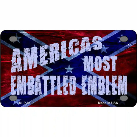 Americas Most Embattled Emblem Novelty Metal License Plate 4" x 2.2" (MLP)