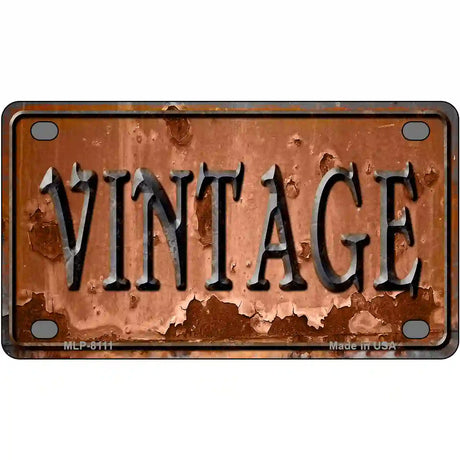 Vintage Rusty Sign Novelty Metal License Plate 4" x 2.2" (MLP)