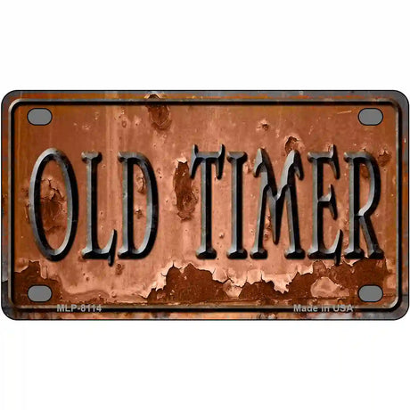 Old Timer Novelty Metal License Plate 4" x 2.2" (MLP)