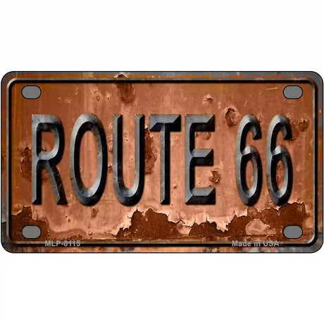 Route 66 Novelty Metal License Plate 4" x 2.2" (MLP)