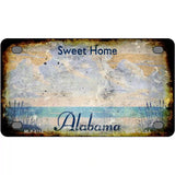 Alabama State Rusty Novelty Metal License Plate 4" x 2.2" (MLP)