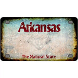 Arkansas State Rusty Novelty Metal License Plate 4" x 2.2" (MLP)