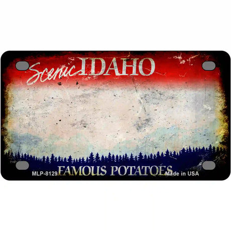 Idaho State Rusty Novelty Metal License Plate 4" x 2.2" (MLP)