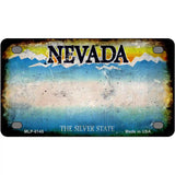 Nevada State Rusty Novelty Metal License Plate 4" x 2.2" (MLP)