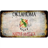 Oklahoma State Rusty Novelty Metal License Plate 4" x 2.2" (MLP)