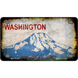 Washington Blank Rusty Novelty Metal License Plate 4" x 2.2" (MLP)