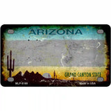 Arizona Gray Rusty Novelty Metal License Plate 4" x 2.2" (MLP)