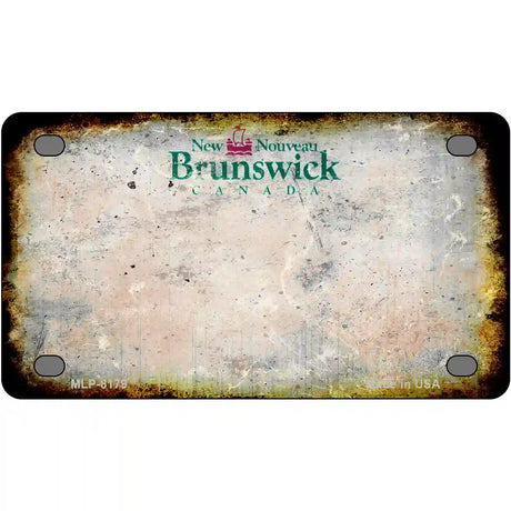 New Brunswick Rusty Novelty Metal License Plate 4" x 2.2" (MLP)