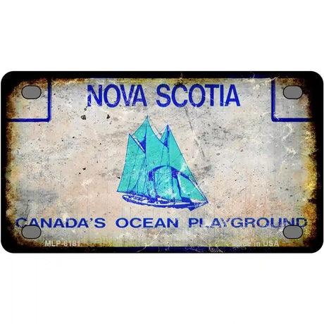 Nova Scotia Rusty Novelty Metal License Plate 4" x 2.2" (MLP) / Yes