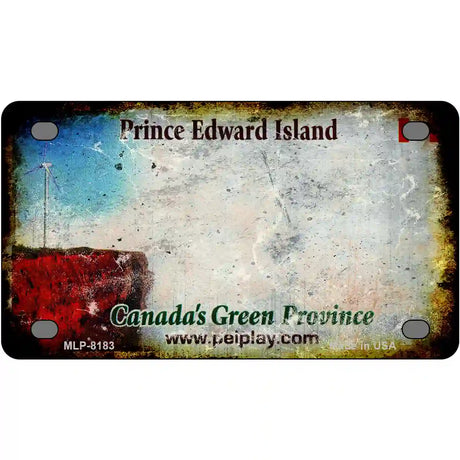 Prince Edward Island Rusty Novelty Metal License Plate 4" x 2.2" (MLP)