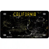 California Black State Rusty Novelty Metal License Plate 4" x 2.2" (MLP)