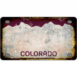 Colorado Rusty Novelty Metal License Plate 4" x 2.2" (MLP) / Yes