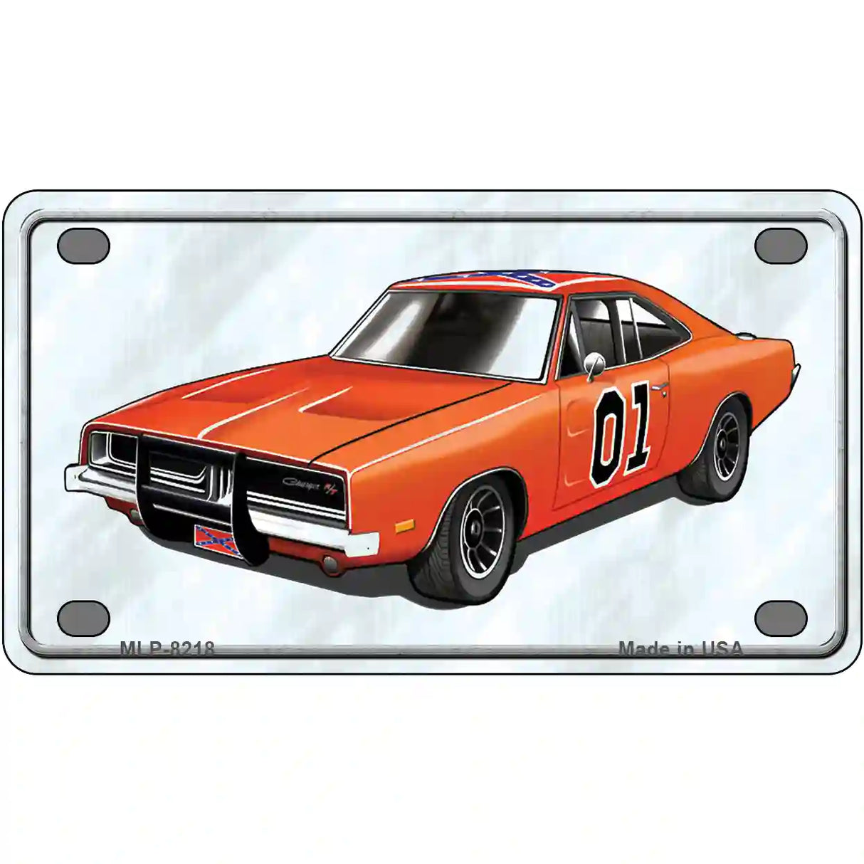 General Lee Novelty Metal License Plate 4" x 2.2" (MLP)