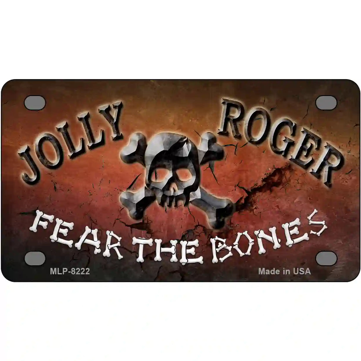 Fear The Bones Novelty Metal License Plate 4" x 2.2" (MLP)