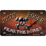 Fear The Bones Novelty Metal License Plate 4" x 2.2" (MLP)