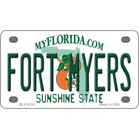 Fort Myers Florida Novelty Metal License Plate 4" x 2.2" (MLP)