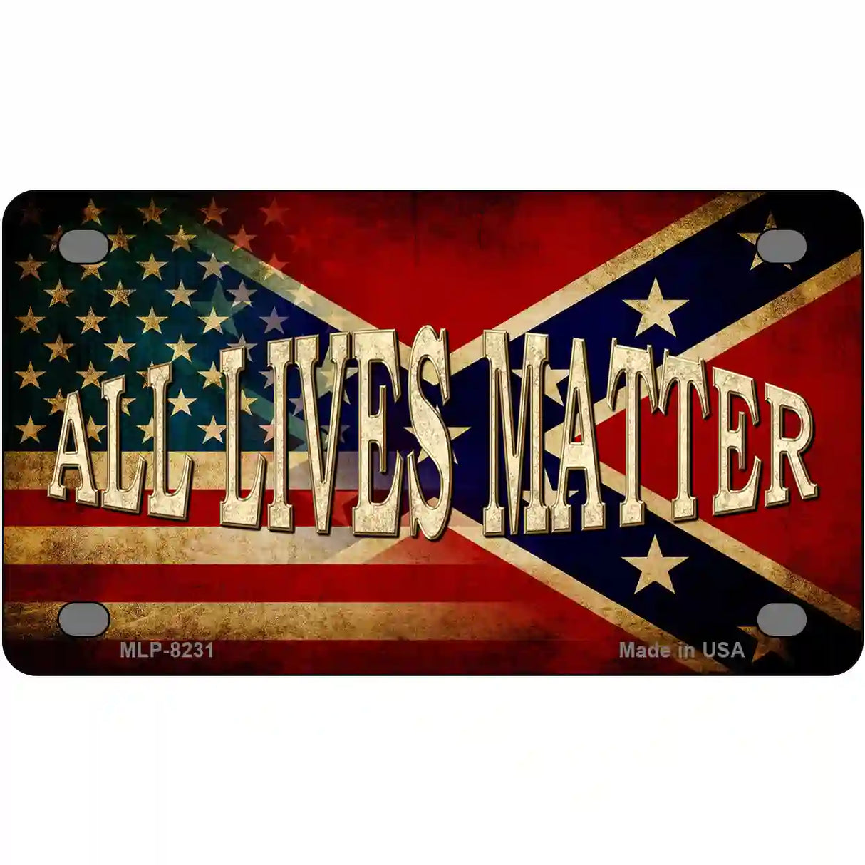 All Lives Matter Novelty Metal License Plate 4" x 2.2" (MLP)