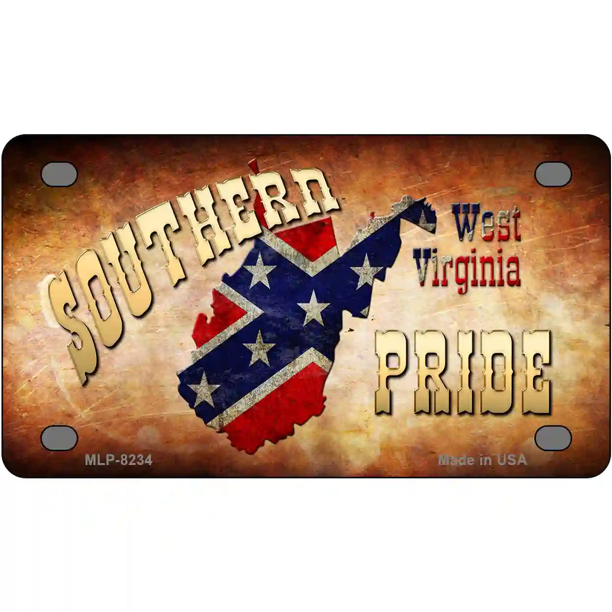 Southern Pride West Virginia Novelty Metal License Plate 4" x 2.2" (MLP)