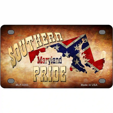 Southern Pride Maryland Novelty Metal License Plate 4" x 2.2" (MLP)