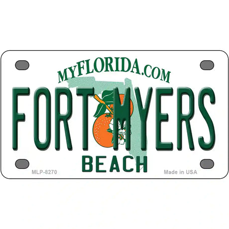 Fort Myers Beach Novelty Metal License Plate 4" x 2.2" (MLP)