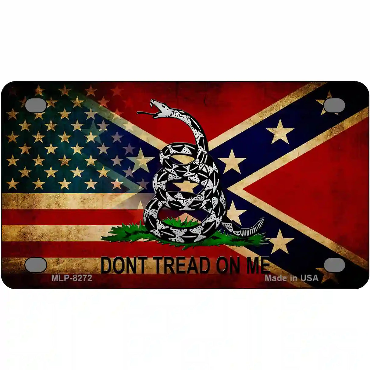 American Confederate Dont Tread Novelty Metal License Plate 4" x 2.2" (MLP)