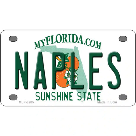 Naples Florida Novelty Metal License Plate 4" x 2.2" (MLP)