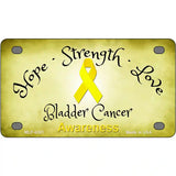 Bladder Cancer Ribbon Novelty Metal License Plate 4" x 2.2" (MLP)