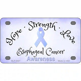 Esophageal Cancer Ribbon Novelty Metal License Plate 4" x 2.2" (MLP)