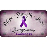 Leiomyosarcoma Cancer Ribbon Novelty Metal License Plate 4" x 2.2" (MLP)