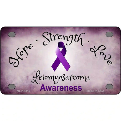 Leiomyosarcoma Cancer Ribbon Novelty Metal License Plate 4" x 2.2" (MLP)