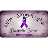 Pancreatic Ribbon Novelty Metal License Plate 4" x 2.2" (MLP)