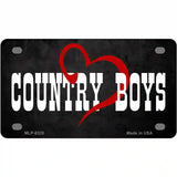 Country Boys Novelty Metal License Plate 4" x 2.2" (MLP)