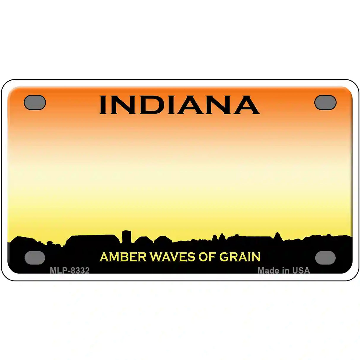 Indiana Novelty Metal License Plate LP-8332 4" x 2.2" (MLP) / Yes