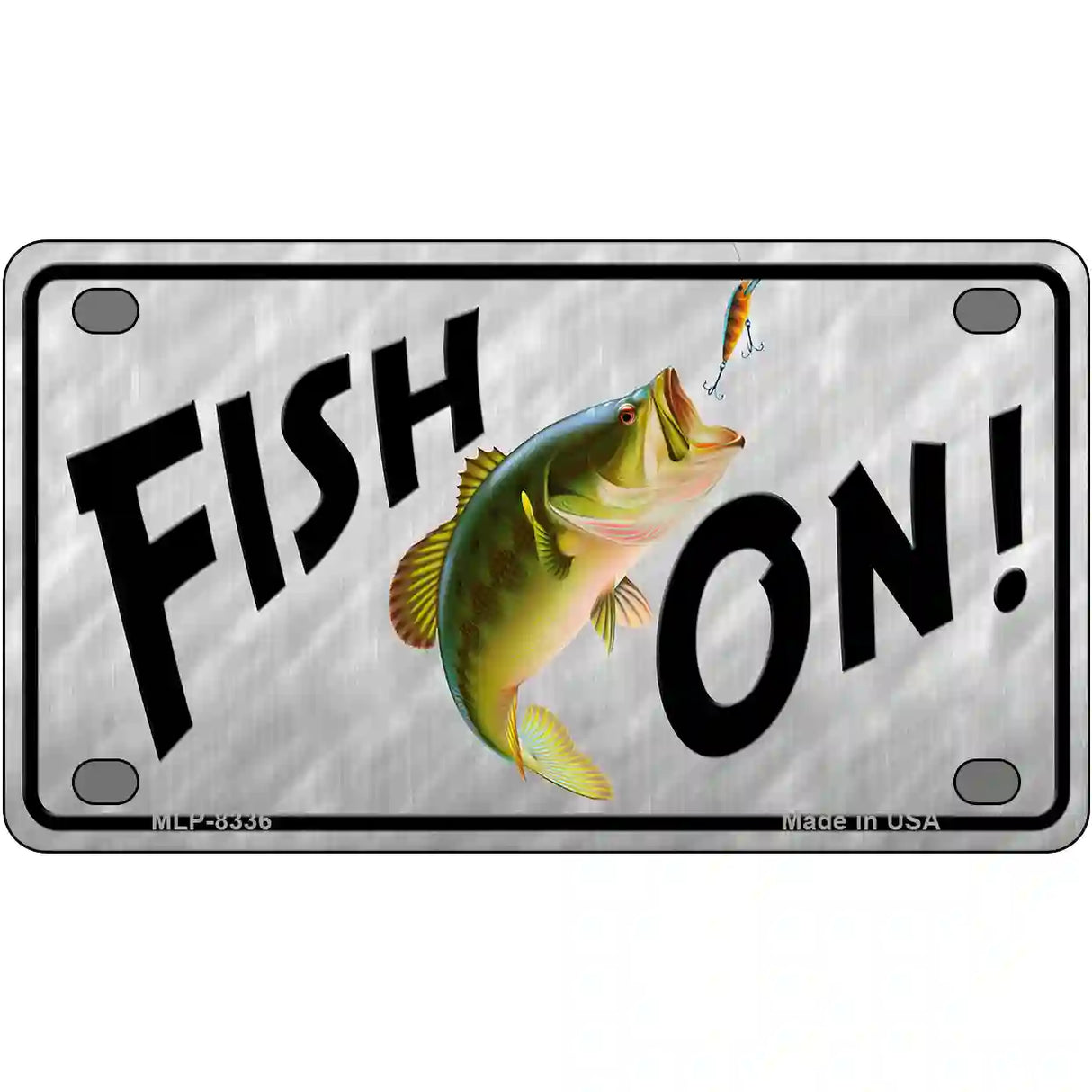 Fish On Metal Novelty License Plate