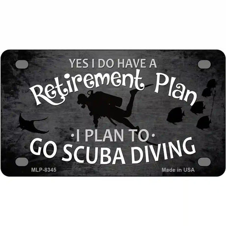 Retirement Plan Metal Novelty License Plate 4" x 2.2" (MLP)